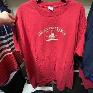 Lucas vineyards finger lakes ny tug boat red wine short size 2x anvil brand